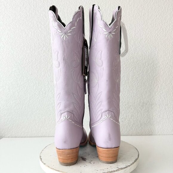 Lane SWEET MEMORIES Knee High Womens Cowboy Boots 10 Purple Cowgirl Western Tall - Picture 3 of 11